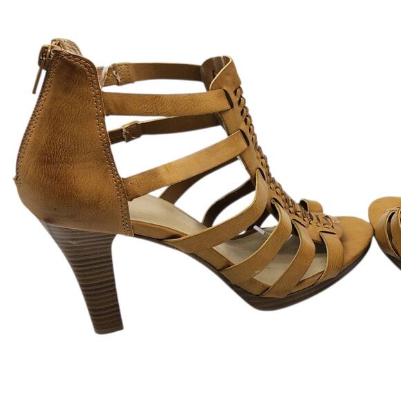 Dressbarn Tan Gladiator Style Block Heeled Sandals – Size 9 - Picture 5 of 8